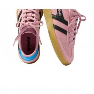 NEW GOLA women's viper suede sneaker in candy/black/santorini/gum